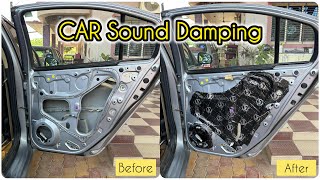 Car Damping At Home  Honda City Door Damping  STP Black Silver  THE S ZONE [upl. by Ahsie]