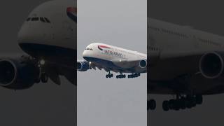 quotWHOA Watch This EPIC A380 British Airways LAND at Londons Heathrow✈😍 planesspotting london [upl. by Dira376]