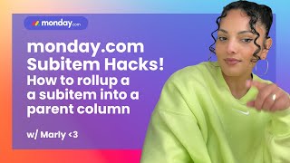 mondaycom Subitem Hacks  How to roll up a subitem on mondaycom [upl. by Kenison]