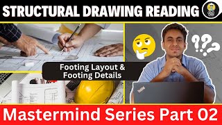 Footing Layout amp Details  Structural Drawing  PART2  Civil Brains [upl. by Sidnal]