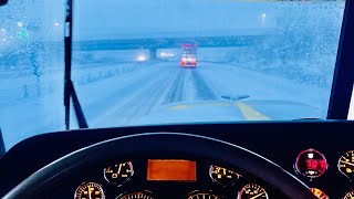 Driving Through the Scariest Snowstorm Ever in a Peterbilt 389 [upl. by Acinaj997]