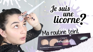 🦄 ROUTINE TEINT rapide pour tous les jours [upl. by Ahsirtap]