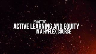 Promoting active learning and equity in a Hyflex course  Sebastian Binnewies [upl. by Walliw]