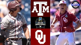 5 Texas AampM vs Oklahoma  College World Series Final Four  2022 College Baseball Highlights [upl. by Manoff]