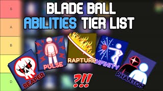 Blade Ball Abilities Tier List  Roblox Tier List [upl. by Haidedej82]