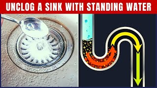 How To Unclog A Sink With Standing Water [upl. by Urissa188]