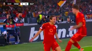 Edoardo Bove Goal Roma vs Slavia Praha 20  All Goals and Extended Highlights [upl. by Fiorenze]