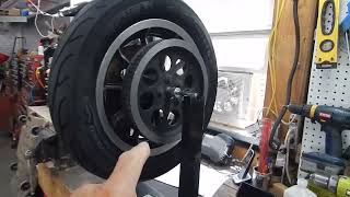 Harbor Fright Motorcycle Tire Balancer Video 97 HD FLHTC [upl. by Tsan]