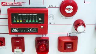 Asenware CFP2166Conventional Fire Alarm System Show Board [upl. by Lewan555]