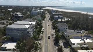 Conditions along Beach Road on Siesta Key Oct 14 2024 [upl. by Aiyotal855]