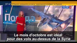 Pour cette miss météo russe le mois doctobre est quotidéalquot pour bombarder la Syrie [upl. by Llerrahs]