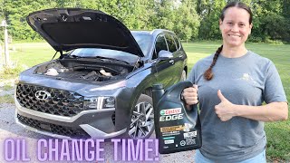 StepbyStep Guide Oil Changing for 20212023 Hyundai Santa Fe Owners [upl. by Nikal792]