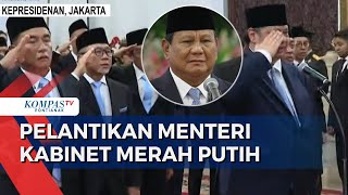 FULL DetikDetik Presiden Prabowo Lantik Jajaran Menteri Kabinet Merah Putih Ada Luhut Binsar [upl. by Llemert]