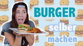 Burger selber machen  vegetarisch  gesündere Alternative [upl. by Lindblad]