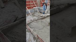 Concrete pump se dumping concrete mix  concrete casting work ytshorts concrete curtain [upl. by Constancia]