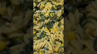 Healthy spinach corn vegetarian pasta spinachcornpasta spinach almondrecipe healthypasta [upl. by Elamaj]