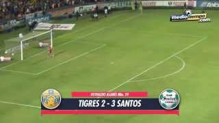 Los goles del Tigres vs Santos 2  4 [upl. by Anitsyrhc]