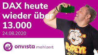 Mahlzeit Live Dax wieder über 13000  Apple Delivery Hero AstraZeneca und ITM Power [upl. by Gelhar]