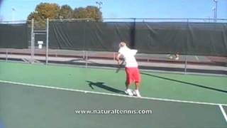 Left Handed Serve DemonstrationNatural Two Handled Racket [upl. by Nyleaj412]