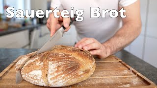 Sauerteig selber machen wir backen ein Sauerteigbrot – einfaches Rezept [upl. by Mcbride866]