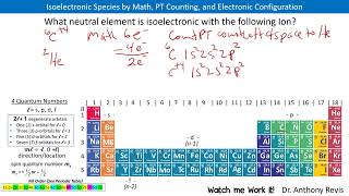 Determining Isoelectronic Species by Three Methods by Dr Anthony Revis [upl. by Akkahs]