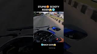 STUPID SCOOTY RIDER😱🥶 short youtubeshorts superbike bike [upl. by Linden]