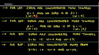 Mod3 Lec11 Pole Zero Plots for the LPF HPF BPF and BSF [upl. by Helmer]