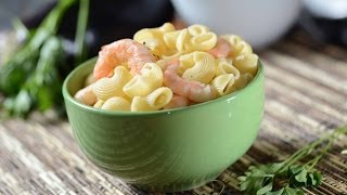 Pasta de coditos con camarones  Como cocinar [upl. by Nunnery859]