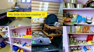 My little Kitchen daily routine☺️ daily routine vlog working in kitchen kitchen organising😊 [upl. by Merill]