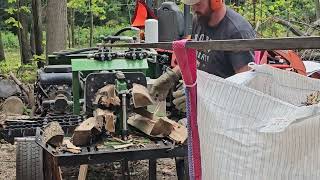 All wood log splitter Allwood splitting a quick 10 minute facecord of wood [upl. by Fineberg]