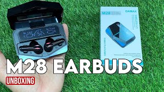 M28 TWS Wireless Earbuds Unboxing Review  M28 Earbuds With Power Bank 💯✔️ [upl. by Aurelie]