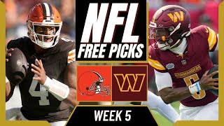 NFL Week 5 Picks  BROWNS vs COMMANDERS Free Picks Today  NFL Week 5 Predictions [upl. by Tiffani]