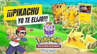 ¡LLEGAMOS a ORO ⚡🥇 Mazo de PIKACHU en POKÉMON TCG POCKET [upl. by Evyn615]