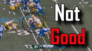 Dan Campbell goes for it on 4th and 1 at their own 31 and fails  Detroit Lions Vs Green Bay Packers [upl. by Eirahs]