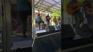 Deby playing washtub bass at 31 st Osborne Brothers Fest Hyden KY [upl. by Nnylorac]