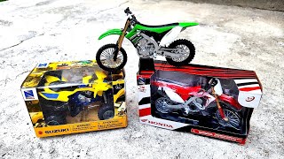 Dirt Bike Finger  Honda CRF 450R Suzuki Quad Racer R450 ATV  Unboxing Motocross Diecast Newray [upl. by Nraa]