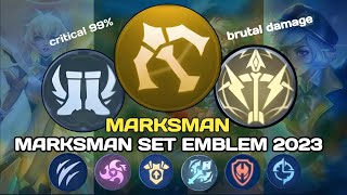 SET EMBLEM MARKSMAN  EMBLEM MARKSMAN TERSAKIT  Marksman Meta Emblem [upl. by Breban]