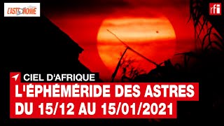 Ciel dAfrique  léphéméride du 1512 au 15012021 [upl. by Yhtuv840]