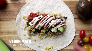 black beans burritos  The Buddhist Chef [upl. by Eylrac]