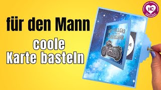 Flipcard besondere Geburtstagskarte basteln für Männer [upl. by Cordelie]