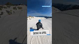 SKIING IN APRIL 😍 kaprun insta360 ski mountains [upl. by Twila905]