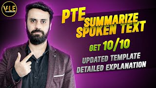 2024 PTE Summarize Spoken Text Template  Exam Question Demonstration  Tips amp Strategies  VLE [upl. by Nairret791]