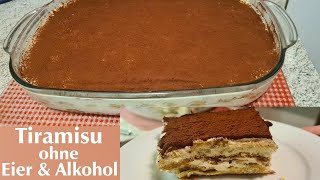 TIRAMISU Rezept ohne Eier und Alkohol  ein schnelles und leckeres Dessert [upl. by Peer]