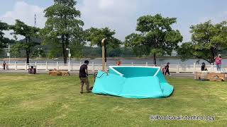 How to install the inflatable above ground pool by yourself iPoolGo inflatable pool 1655ft size [upl. by Adirehs475]