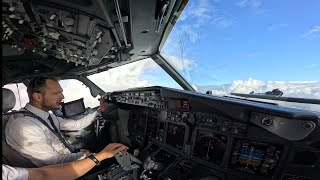 Boeing 737 Amazing Takeoff Cockpit View  Best Cockpit Landing Video  GoPro 12  Full Flight [upl. by Denman]