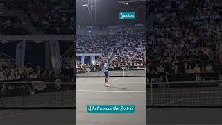 Novak Djokovic vs Dimitrov bulgaria serbia tennis exhibition match tennis 2024 goat [upl. by Enelra]