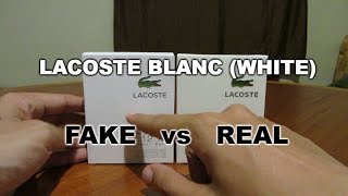 FAKE vs REAL LACOSTE BLANC  LACOSTE WHITE [upl. by Kirre]