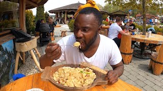 BEST Traditional Slovak Food On Panoramic Mountain ⛰ [upl. by Aibonez]