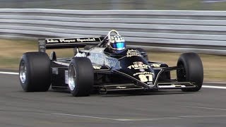 FIA Masters Historic Formula One at Nürburgring  Old F1 Cars Racing on Track  Pit Lane amp Grid [upl. by Nosiddam933]