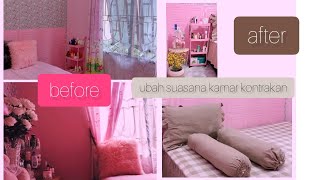 CLEANING MOTIVATION 🏡 GANTI SUASANA KAMAR PINK DI KONTRAKAN 🍃 [upl. by Roid]